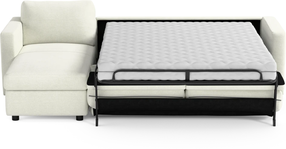 Lindö - Bäddsoffa 2,5-sits med schäslong, vändbar - Vit