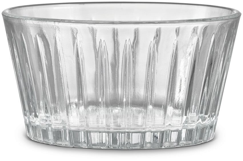 Anja Stripe - Skål, H 6 Ø 11,5 cm - Vit