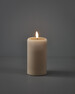 Stråla - LED-ljus, H 13 Ø 7,5 cm, timer - Beige