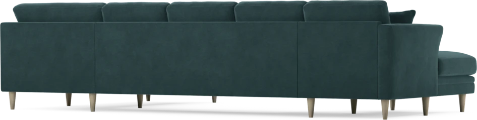 Eden - 3-sits soffa med schäslong vänster och divan höger - Blå