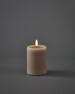 Stråla - LED-ljus, H 10 Ø 7,5 cm, timer - Beige