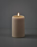Stråla - LED-ljus, H 15 Ø 10 cm, timer - Beige
