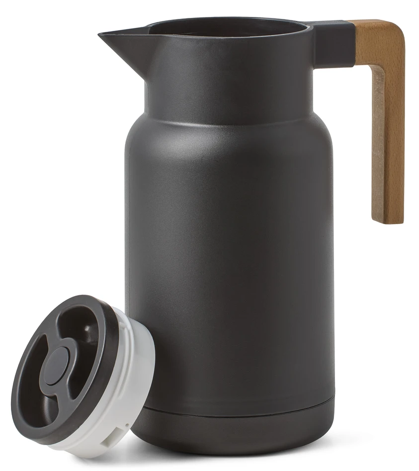 Thermos - Termoskanna, H 25 Ø 12,5 cm, 1 liter - Svart