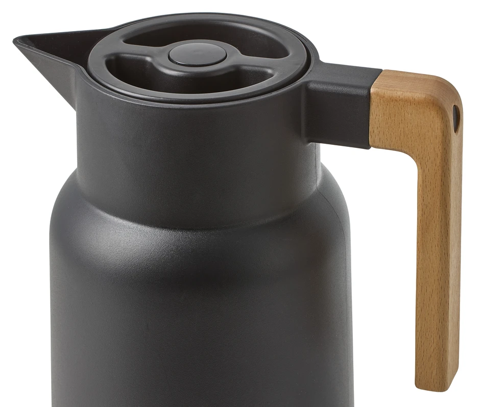 Thermos - Termoskanna, H 25 Ø 12,5 cm, 1 liter - Svart