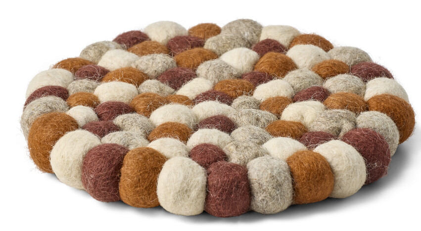 Wooly - Grytunderlägg, Ø 21 cm - Orange