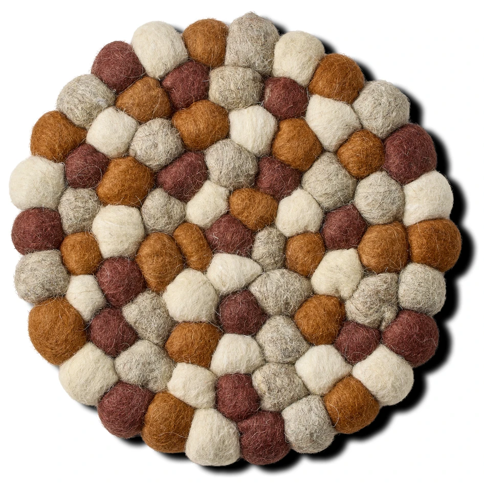 Wooly - Grytunderlägg, Ø 21 cm - Orange