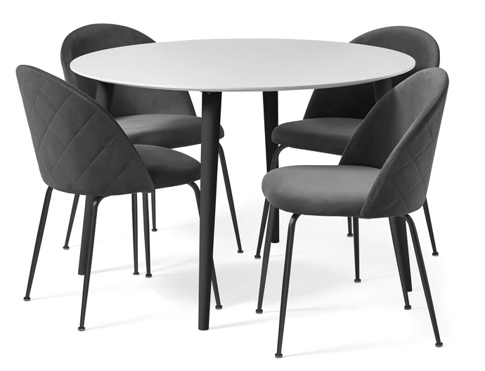 Plaine, Matgrupp med 4 stolar Kiwi
