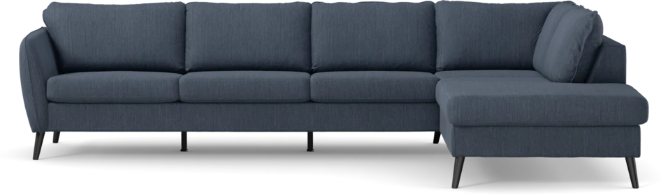 County - 3-sits soffa med divan höger - Blå
