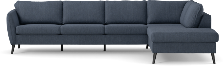 County - 3-sits soffa med divan höger - Blå