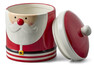 Santa Claus - Burk, H 19 Ø 14 cm - Röd