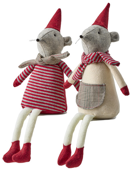 Bernard & Bianca - Tomte, 15x10x45 cm - Röd