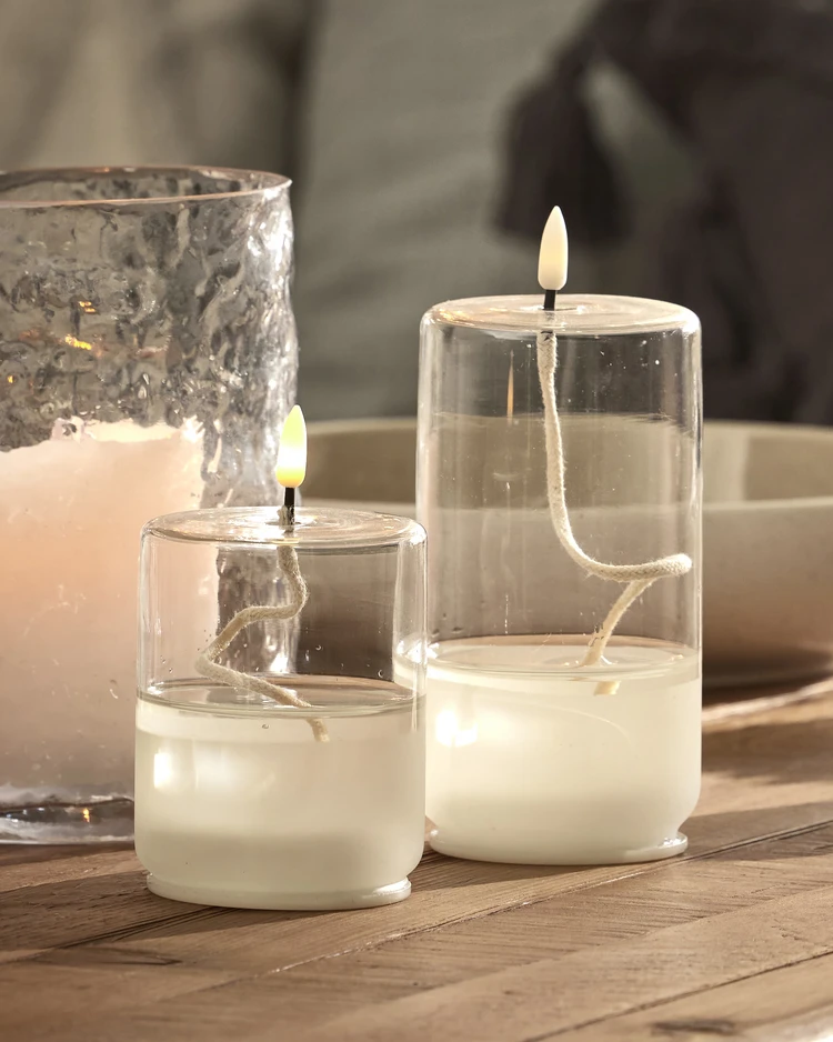 Flamme Float - LED-ljus, H 13 Ø 8 cm, timer - inspiration