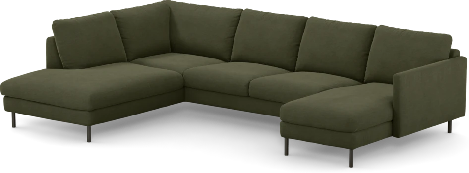 Madison - 2-sits soffa med divan vänster och schäslong höger - Grön