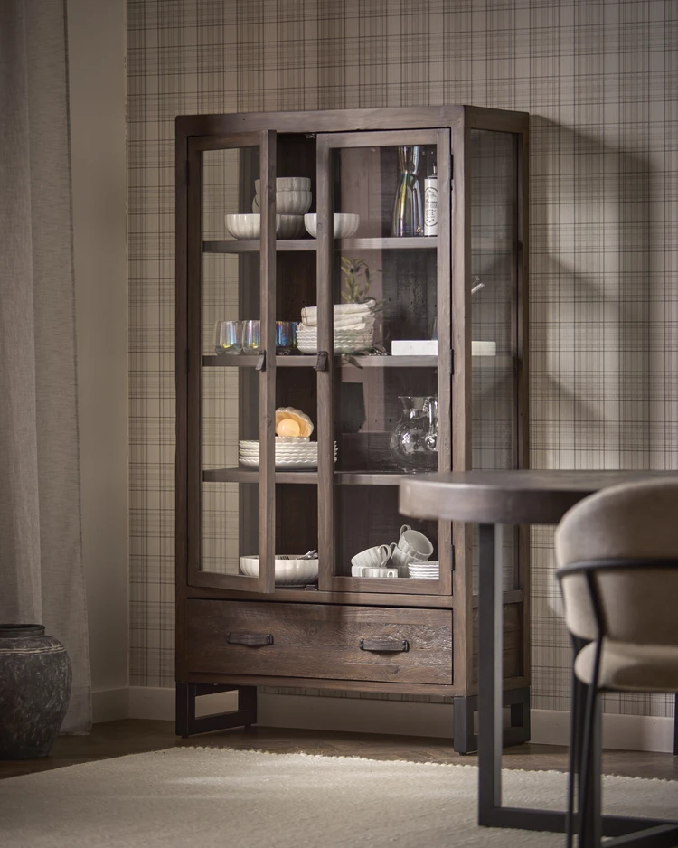 Woodenforge - Vitrinskåp, 90x38x170 cm - inspiration