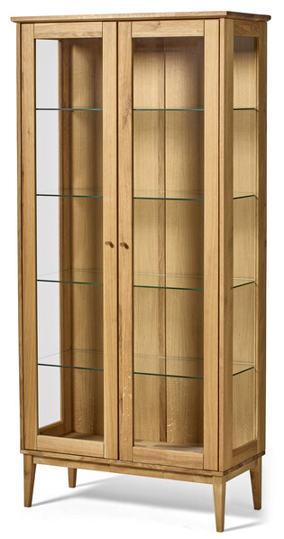 Ekerö - Vitrinskåp, 92x43x195,5 cm - Beige