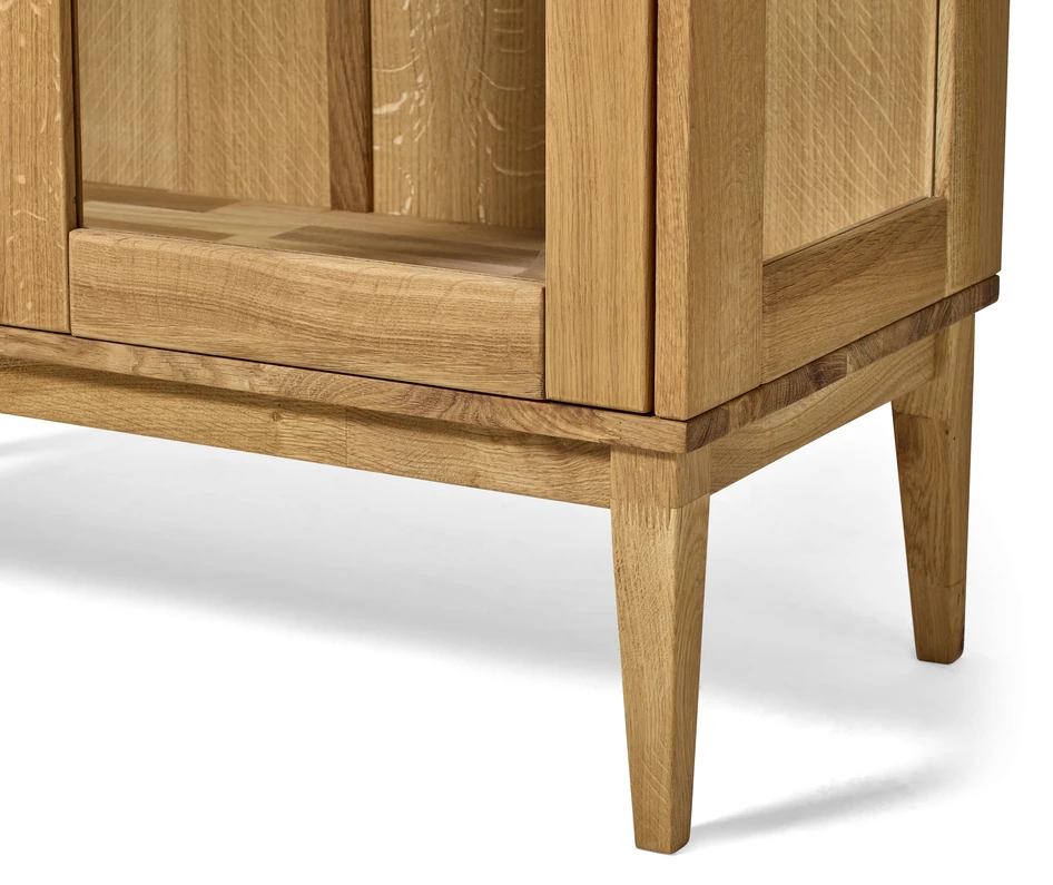 Ekerö - Vitrinskåp, 92x43x195 cm - Beige