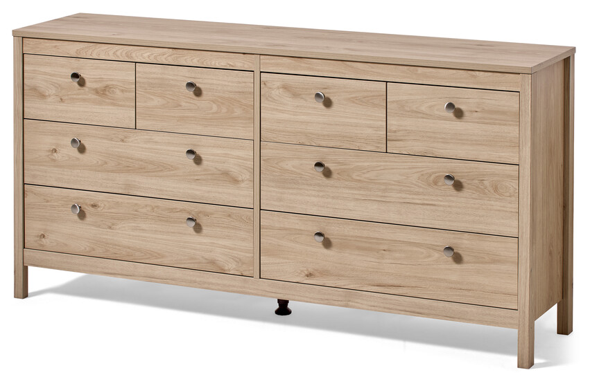 Molly - Byrå med 8 lådor, 160x38,5x80 cm - Beige