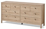 Molly - Byrå med 8 lådor, 160x38,5x80 cm - Beige