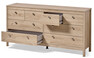 Molly - Byrå med 8 lådor, 160x38,5x80 cm - Beige