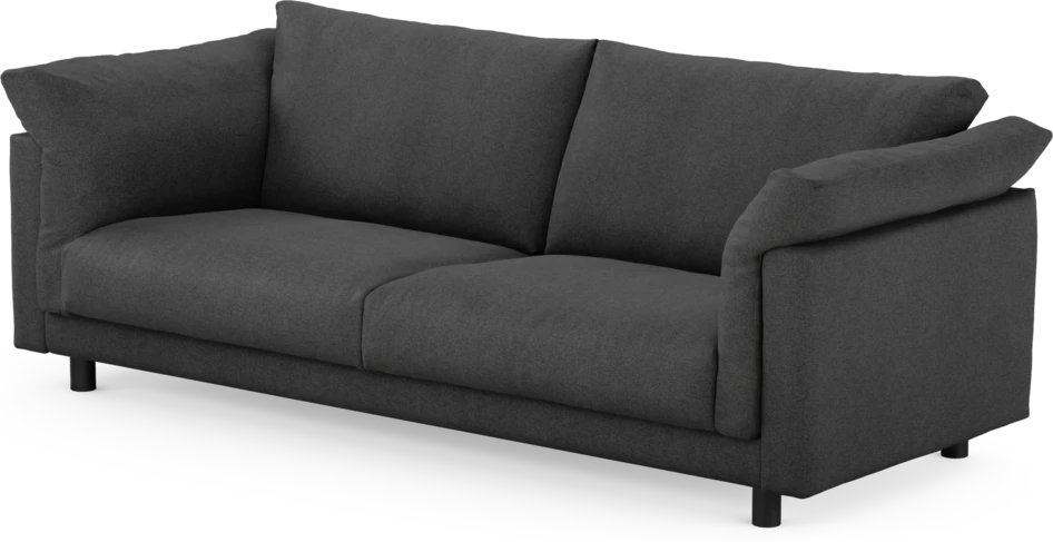 Cherrie - 3-sits soffa, fast klädsel - Svart