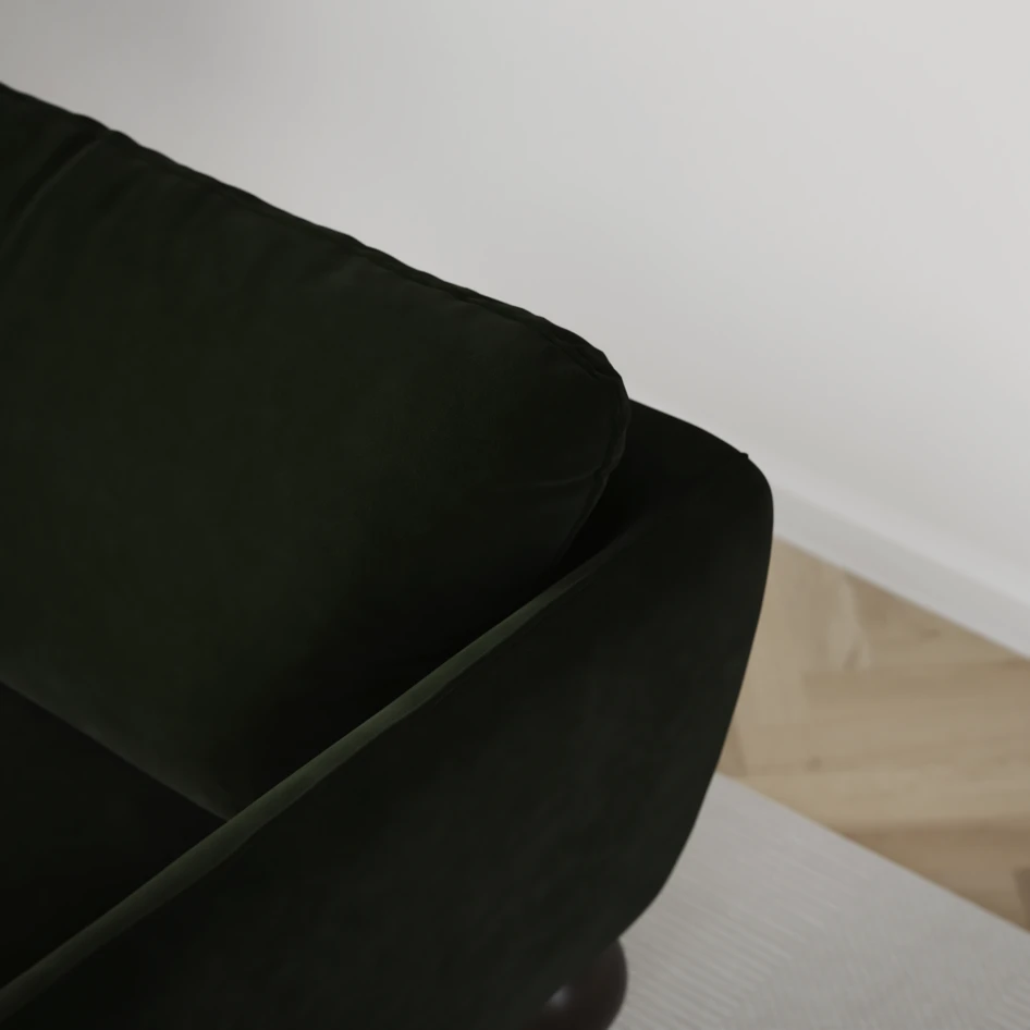 Madison - 2-sits soffa med divan vänster och schäslong höger - Grön
