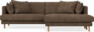 Harper - 4-sits med schäslong XL höger - Brun