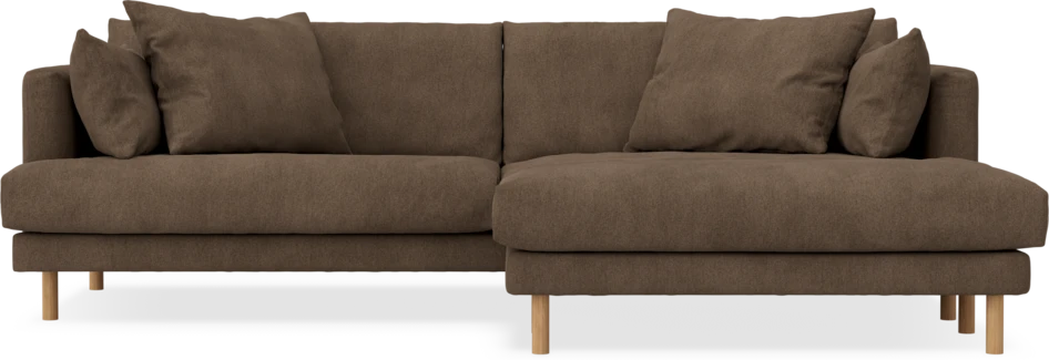 Harper - 4-sits med schäslong XL höger - Brun