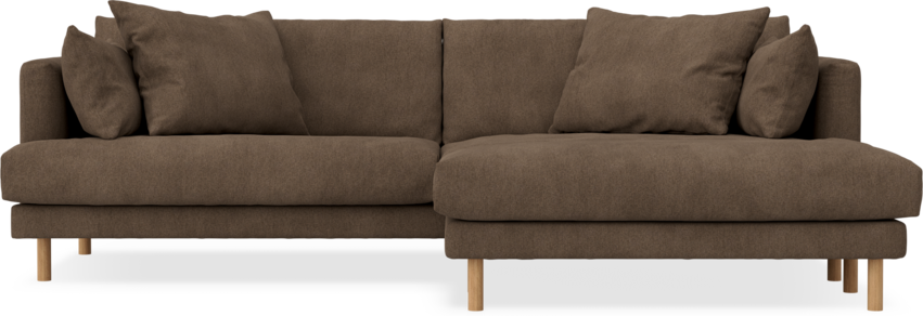 Harper - 4-sits med schäslong XL höger - Brun