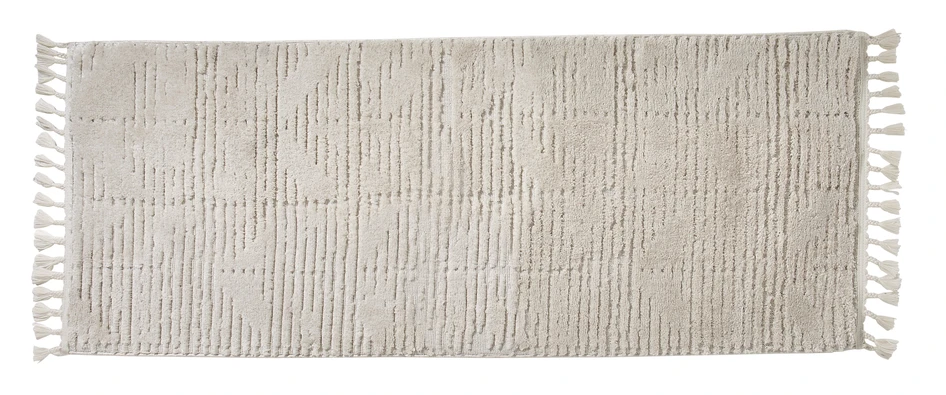 Marmaris - Maskinvävd matta, 80x200 cm - Vit