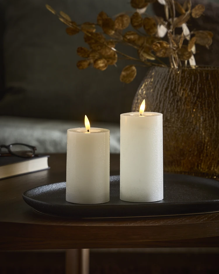 Skimra - LED-ljus, H 12 Ø 7,5 cm, timer - inspiration