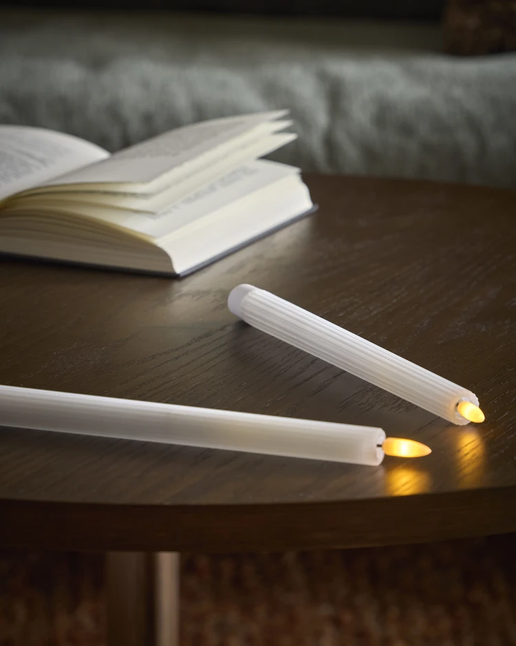Skimra - LED-ljus, 2-pack, H 28 Ø 2,2 cm, timer - inspiration
