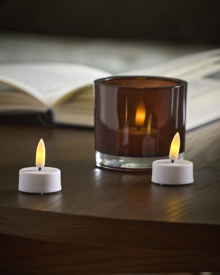 Skimra - LED-ljus, 2-pack, H 4,8 Ø 3,8 cm, timer - inspiration
