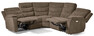 Lazy - Hörnsoffa, el-recliner - Beige