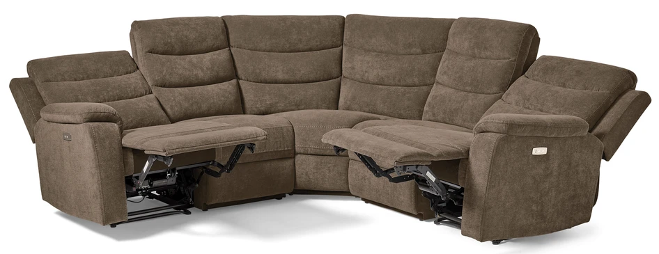 Lazy - Hörnsoffa, el-recliner - Beige