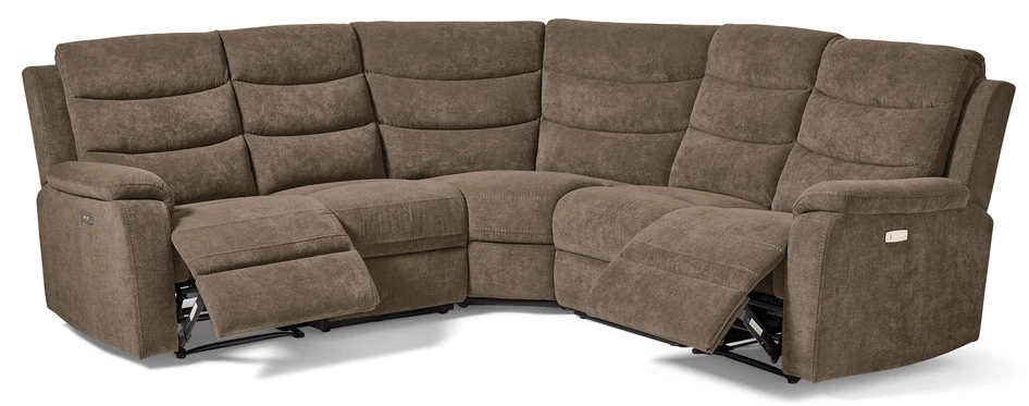 Lazy - Hörnsoffa, el-recliner - Beige