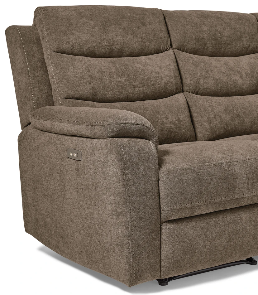 Lazy - Hörnsoffa, el-recliner - Beige
