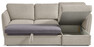 Öland - Bäddsoffa med schäslong höger - Beige