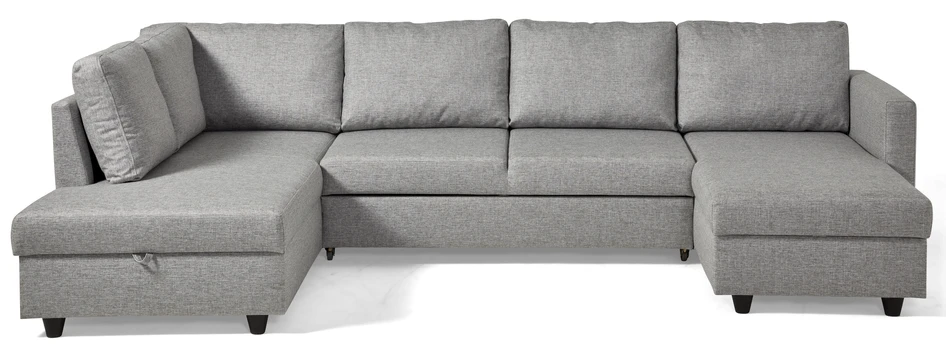 Skaftö - Bäddsoffa med divan vänster och schäslong höger - Grå