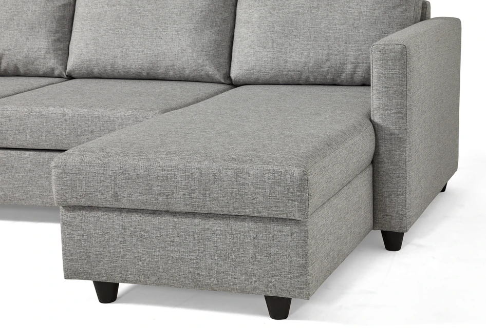 Skaftö - Bäddsoffa med divan vänster och schäslong höger - Grå