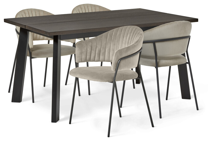 Nomad - Matgrupp med 4 karmstolar Sharon - Beige