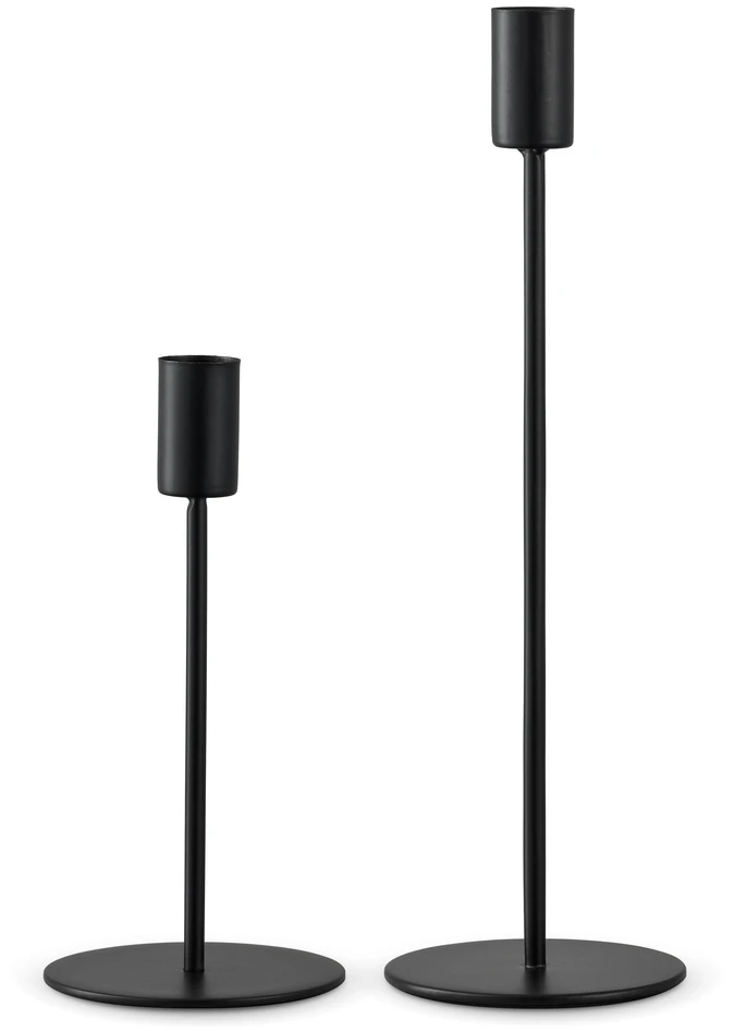 Uno - Ljusstake, H 28,5 Ø 8,5 cm - Svart