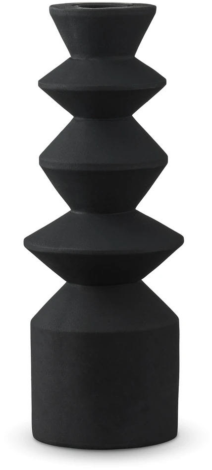 Link - Ljusstake, H 21,2 Ø 8,2 cm - Svart