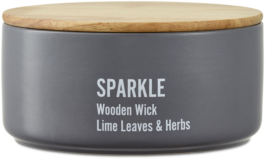 Sparkle - Doftljus, Lime Leaves & Herb, brinntid 25 h, 508 gr - Grå
