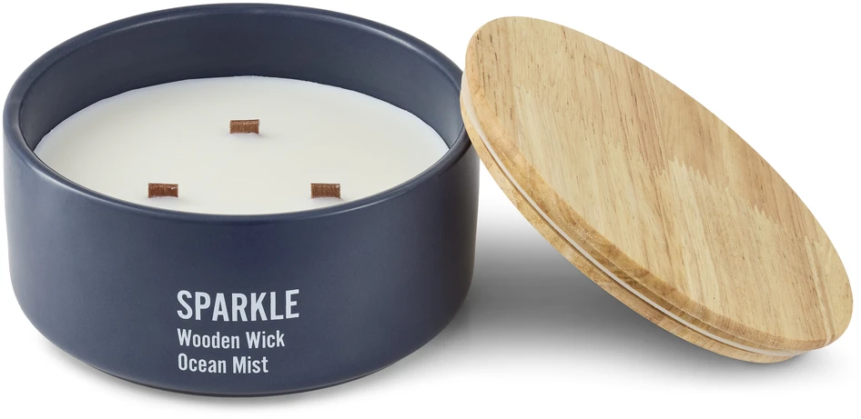 Sparkle - Doftljus, Ocean Mist, brinntid 25 h, 508 gr - Blå