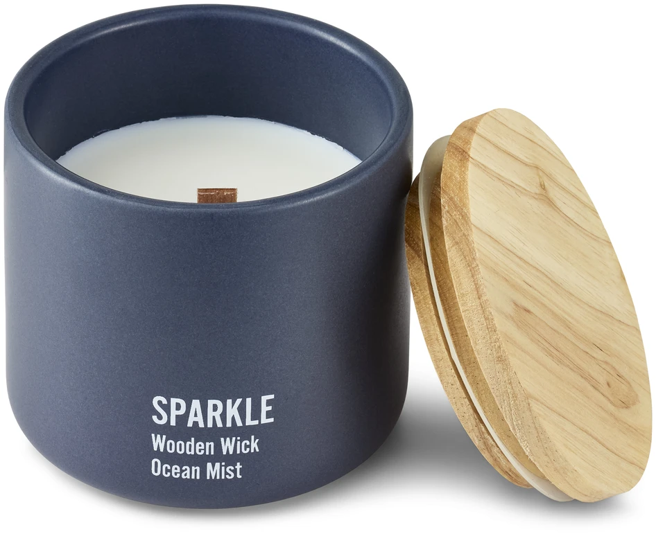 Sparkle - Doftljus, Ocean Mist, brinntid 40 h, 290 gr - Blå