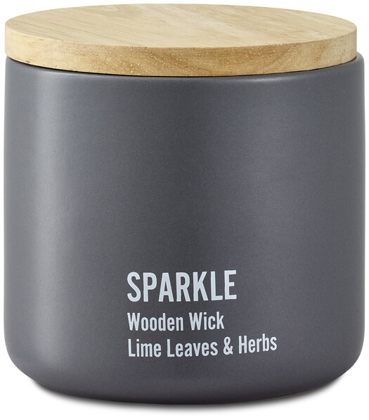 Sparkle - Doftljus, Lime Leaves & Herb, brinntid 40 h, 290 gr - Grå