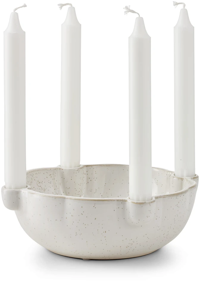 Isa - Ljusstake, H 7 Ø 22 cm - Vit