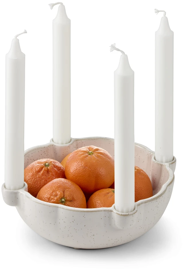 Isa - Ljusstake, H 7 Ø 22 cm - Vit