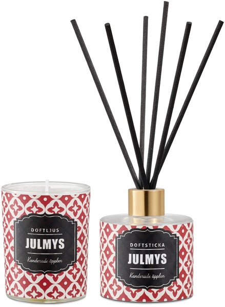 Julmys - Doftset, doft Kanderade äpplen - Röd