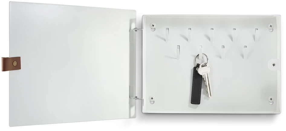 Safe - Nyckelskåp, 28,5x19x4,5 cm - Vit
